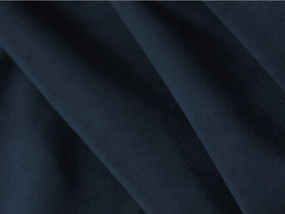 Divano angolare blu (con penisola a destra/a L) con rivestimento in velluto Kate – Micadoni