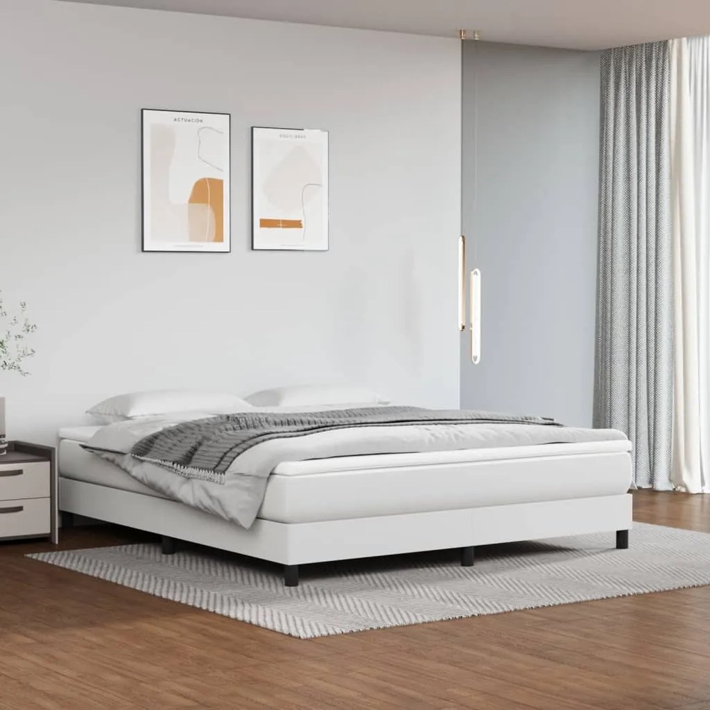 Materasso A Molle Bianco 180x200x20 Cm İn Similpelle /