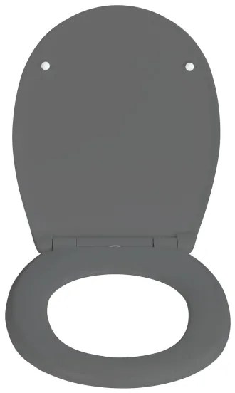 WENKO 24572100-WC sedile WC VORNO NEO 46x37 cm grigio/argento
