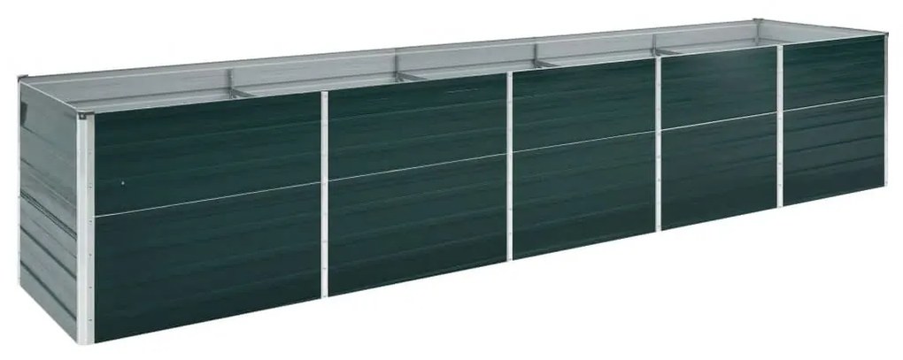 Letto Rialzato Da Giardino İn Acciaio Zincato 400x80x77cm Verde /