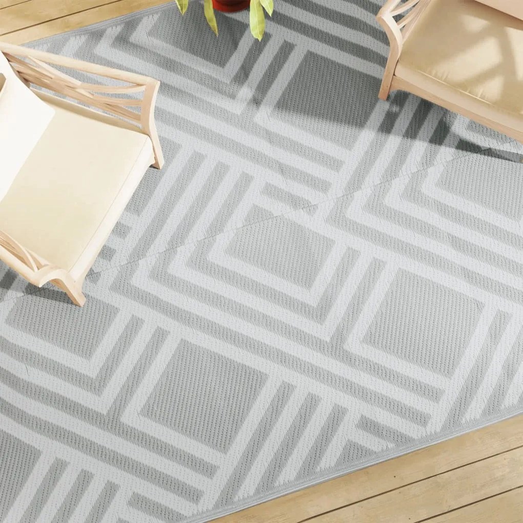 Tappeto Da Esterni Arakıl Grigio 190x290 Cm İn Pp /