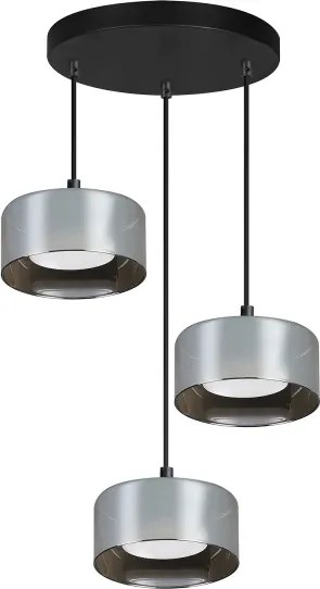 Brilagi - Lampada a sospensione su cavo AURA LUX 3xGX53/30W/230V nero/fumé