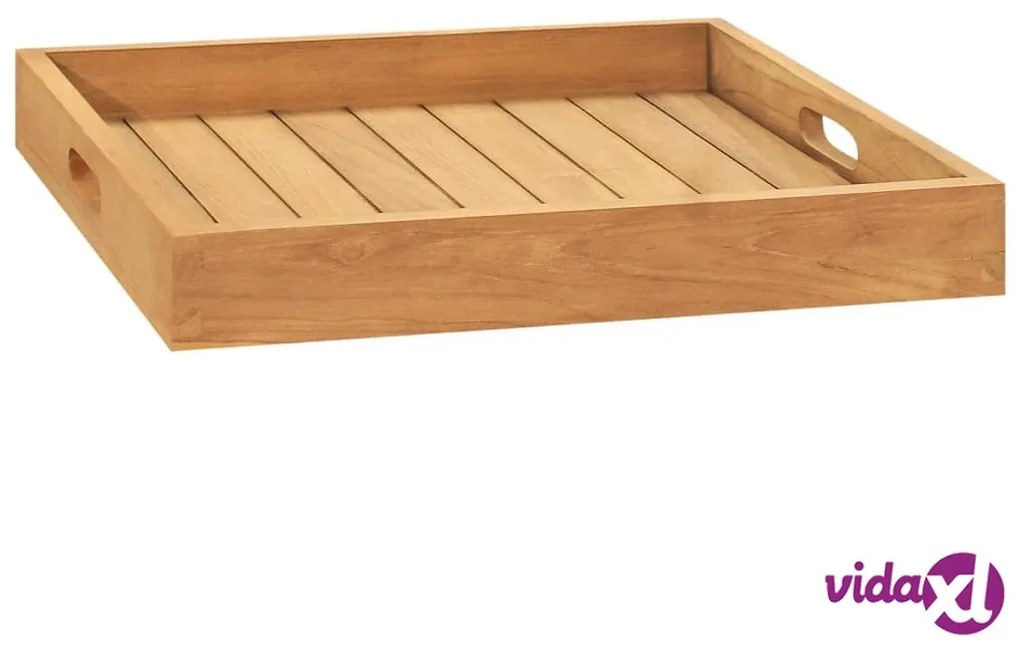 vidaXL Vassoio da Portata 50x50 cm in Legno Massello di Teak