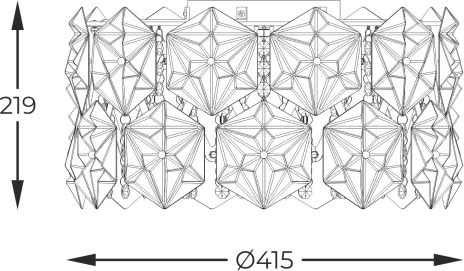 Zuma Line C0534-05C-F4AC - Plafoniera DAVI 5xG9/33W/230V cromo