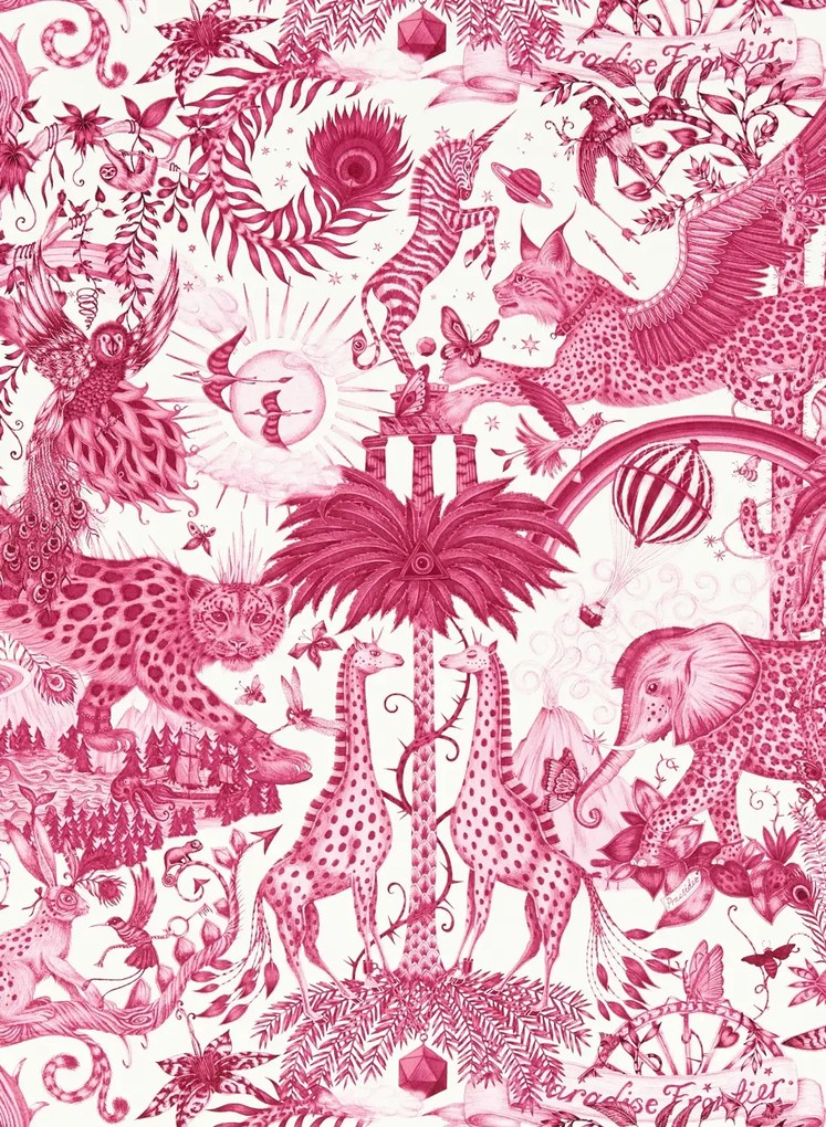 Clarke & Clarke Carta da parati Paradise Lost - Berry