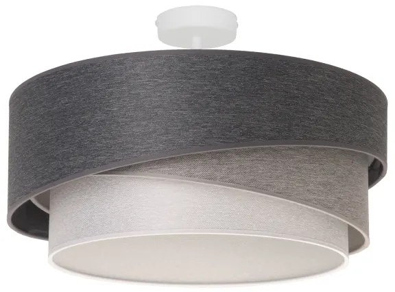 Duolla - Lampadario a plafone KOBO 1xE27/15W/230V diametro 45 cm grigio/bianco