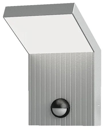 Brilagi - Lampada da parete a LED per esterni con sensore RIANO LED/8W/230V argento