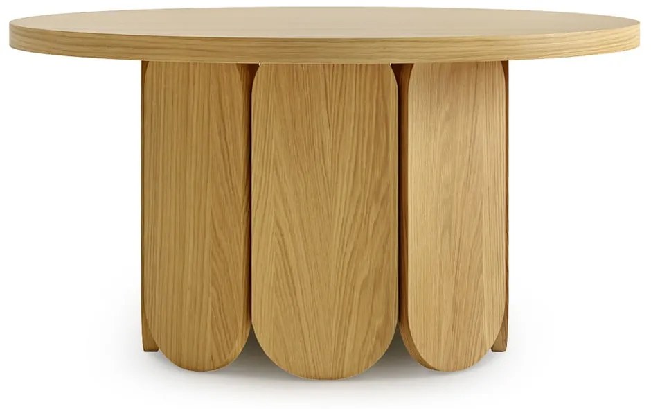 Tavolino rotondo con piano in rovere naturale 78x78 cm Soft - Woodman