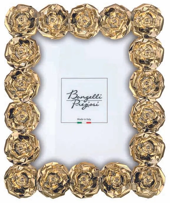 Bongelli preziosi bomboniera piccolo portafoto cornice con rose Collezione Rose design ORO