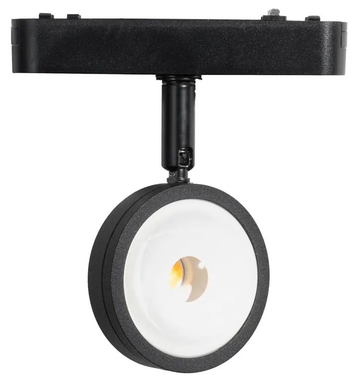 Faretto moderno nero per sistema binario monofase incluso LED girevole e orientabile - Magnetic Lance