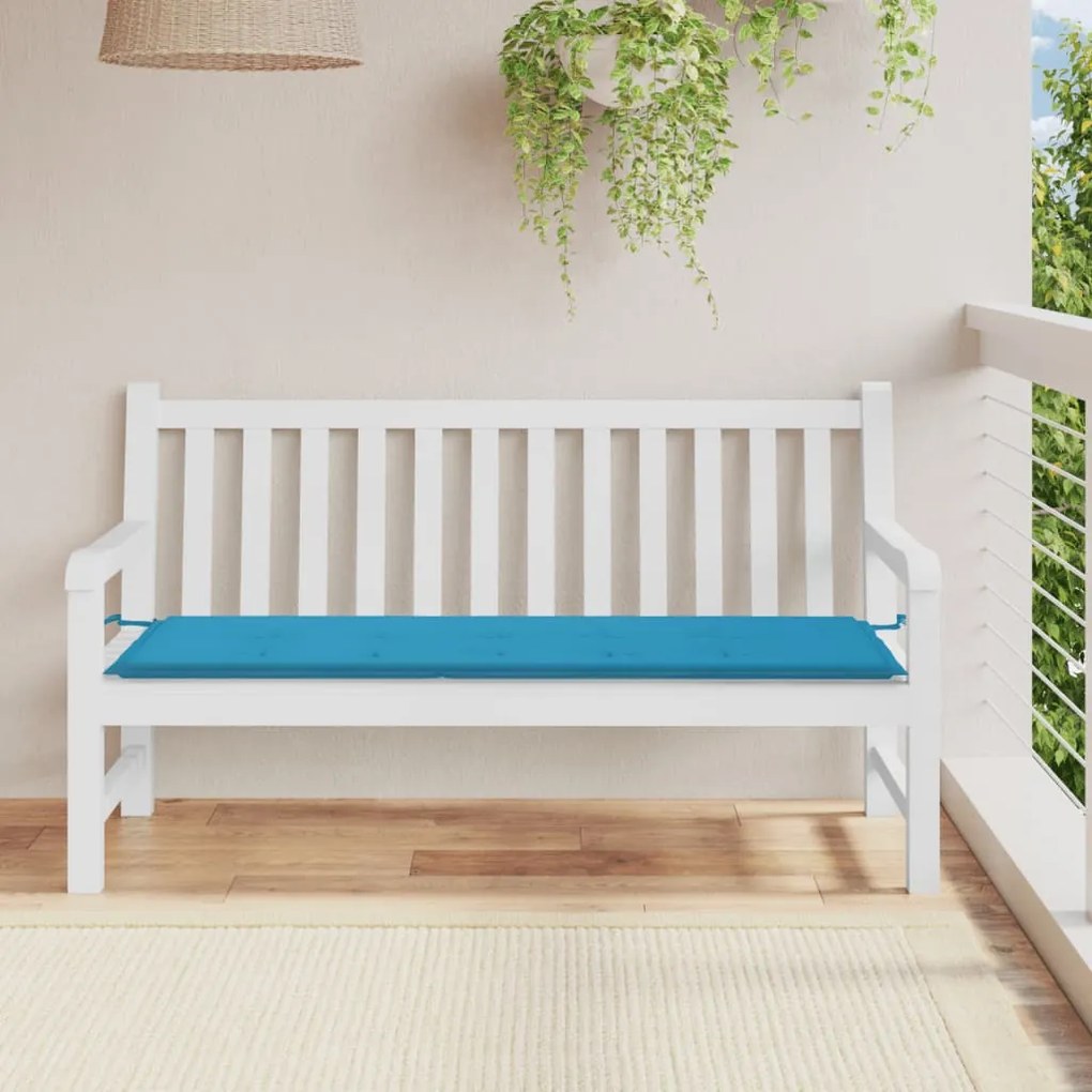 Cuscino Per Panca Blu 150x50x3 Cm İn Tessuto Oxford /