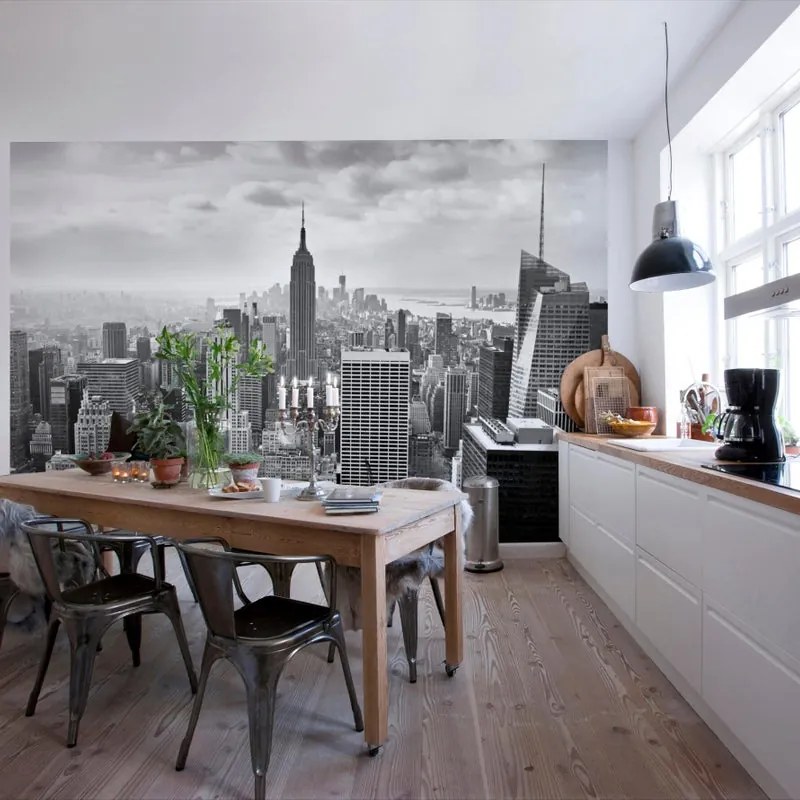 Fotomurale KOMAR Nyc black&white, Multicolore 368X254 cm