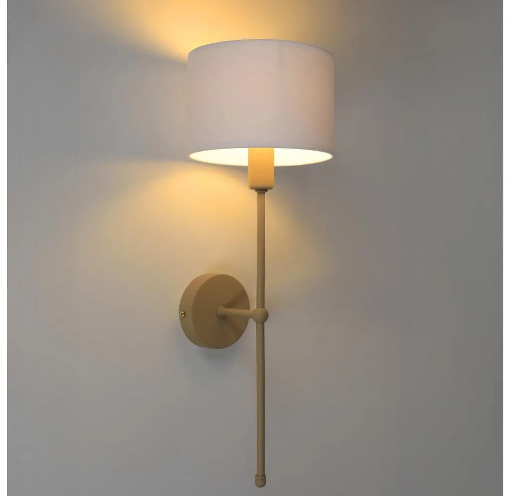 Lampada da parete MADELA 1xE14/40W/230V bianco/beige