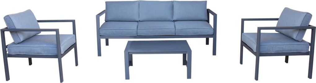 AULUS - salotto da giardino in alluminio 5 posti