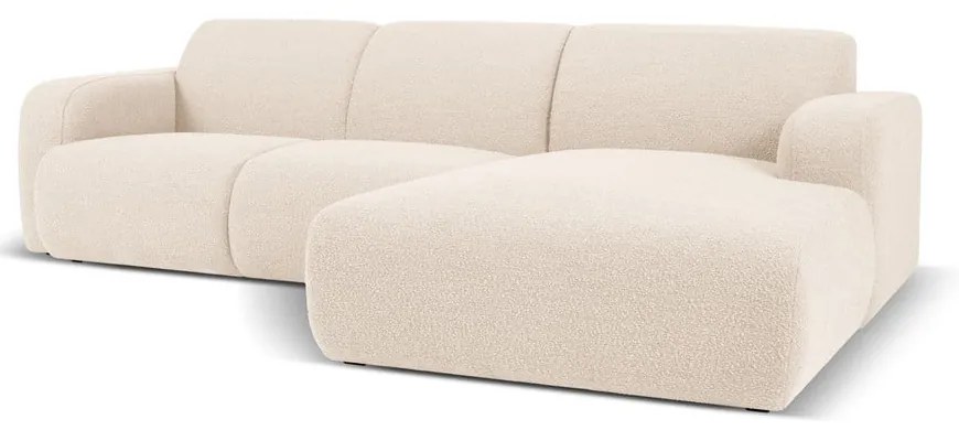 Divano angolare beige in tessuto bouclé (angolo destro) Molino - Micadoni Home