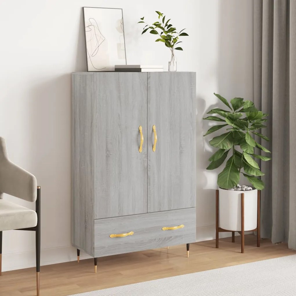 Credenza grigio sonoma 69,5x31x115 cm in legno multistrato