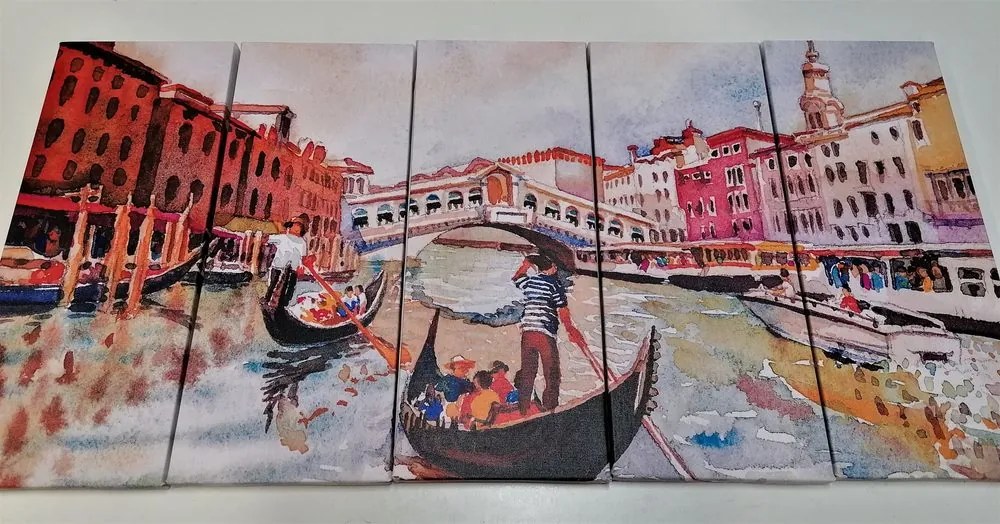 Quadri 5 pezzi – Gondola veneziana
