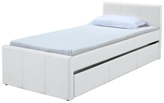 Letto estraibile 90 x 195 PU bianco MACCO