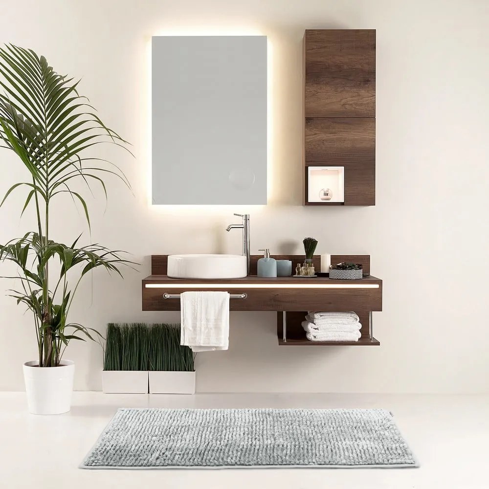 Set di 2 tappetini da bagno grigi Bati - AmeliaHome