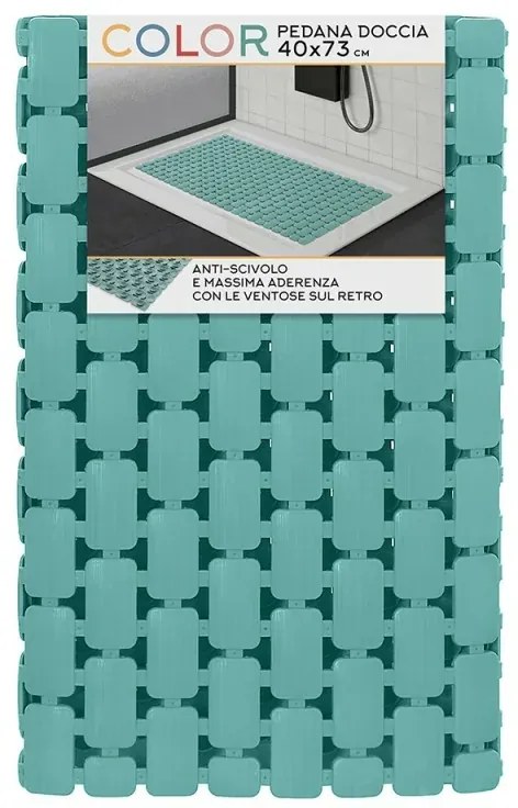 Tappetino antiscivolo doccia verde 40x73 cm in plastica Spring