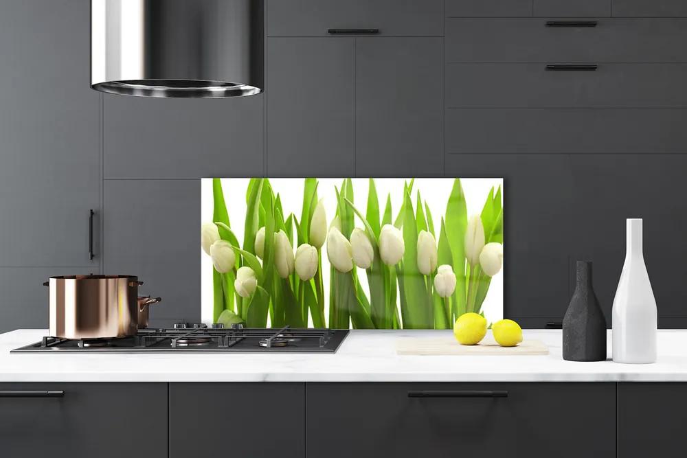 Pannello cucina paraschizzi Tulipani, fiori, piante 100x50 cm
