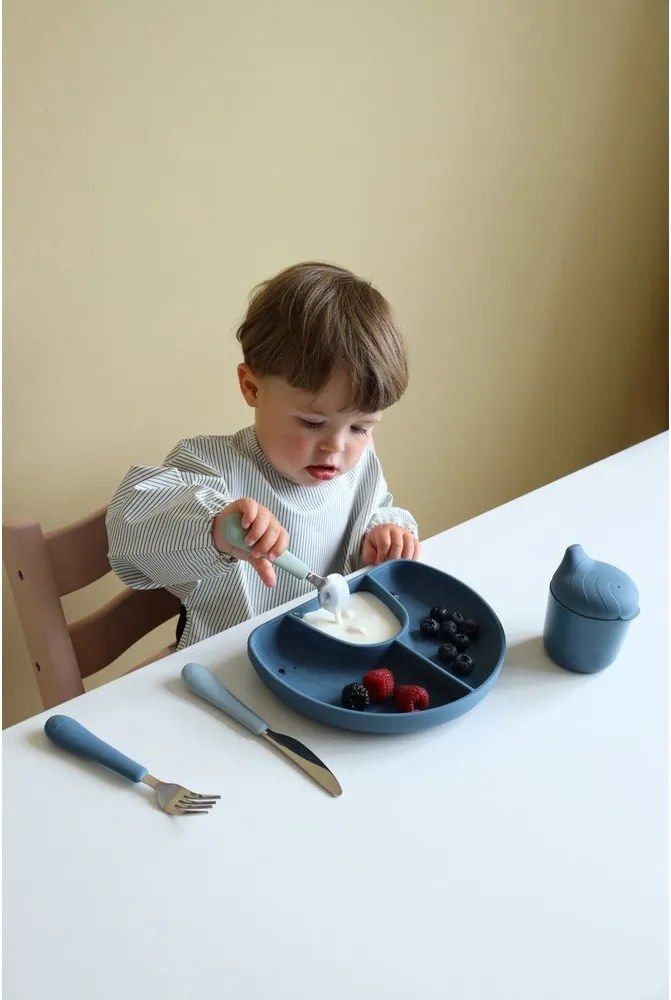 Posate per bambini verde/blu in silicone 3 pz Ocean Mix – Cam Cam Copenhagen