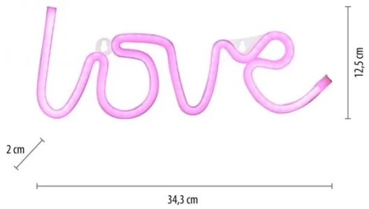 JUST LIGHT. 85021-87 - LED Decorazione murale al neon NEON LED/6,5W/5V Love