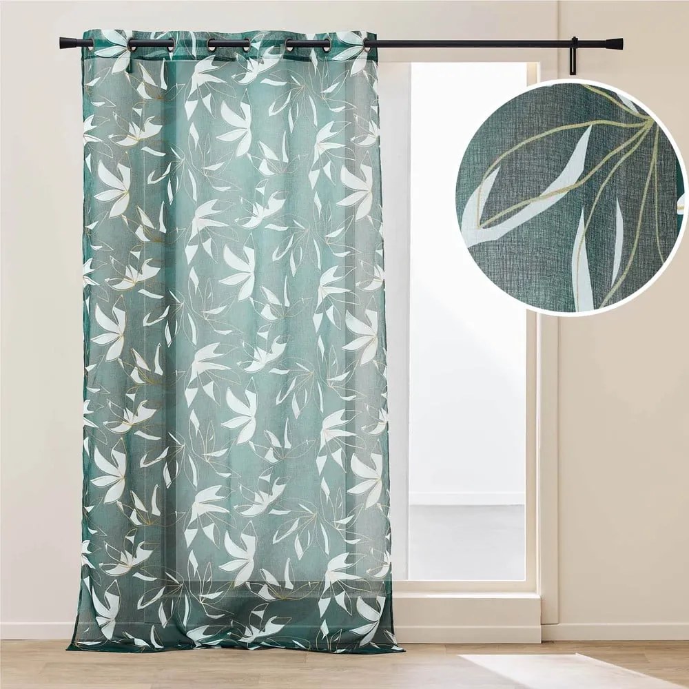 Tenda sottile verde in voile 140x240 cm Elsa – douceur d'intérieur