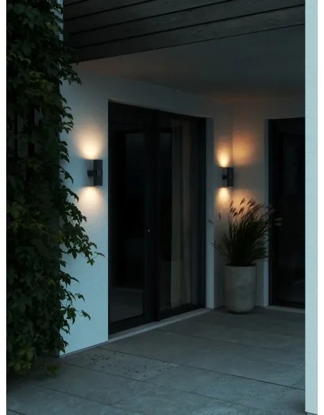 Nordlux - Applique da esterno KYKLOP 2xGU10/25W/230V IP54 nero