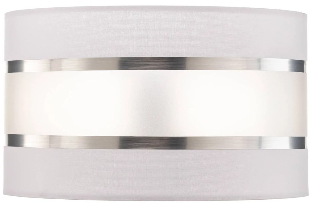 HELAM Paralume Helen E27 Ø25/altezza 20 cm bianco/argento