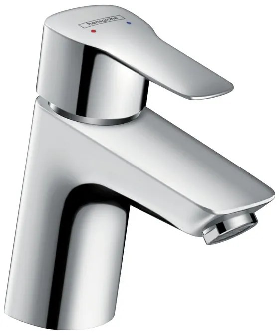Rubinetto per lavabo a canna bassa getto laminare cristallino My Sport M cromato lucido HANSGROHE H 20 cm