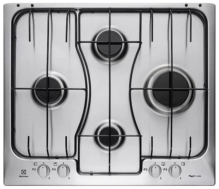 Piano cottura 4 fuochi RGG6242LOX ELECTROLUX silver griglie in acciaio smaltato