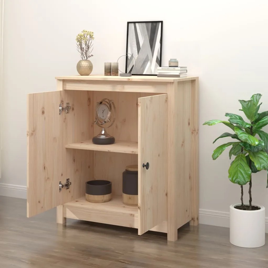 Credenza 70x35x80 cm in legno massello di pino