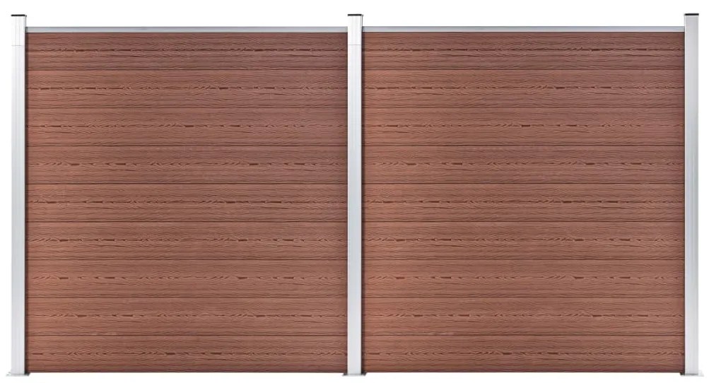 Recinzione Da Giardino İn Wpc 353x186 Cm Marrone /