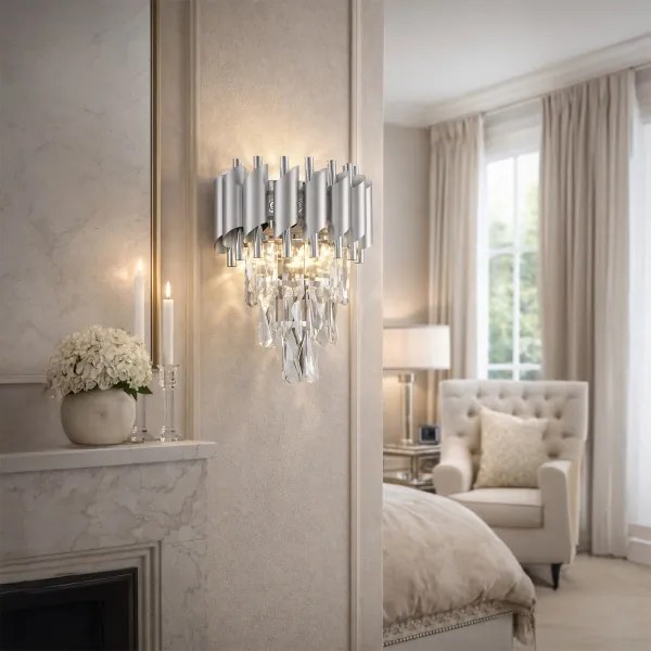 Brilagi - Lampada da parete ECLIPSE 2xE14/10W/230V argento