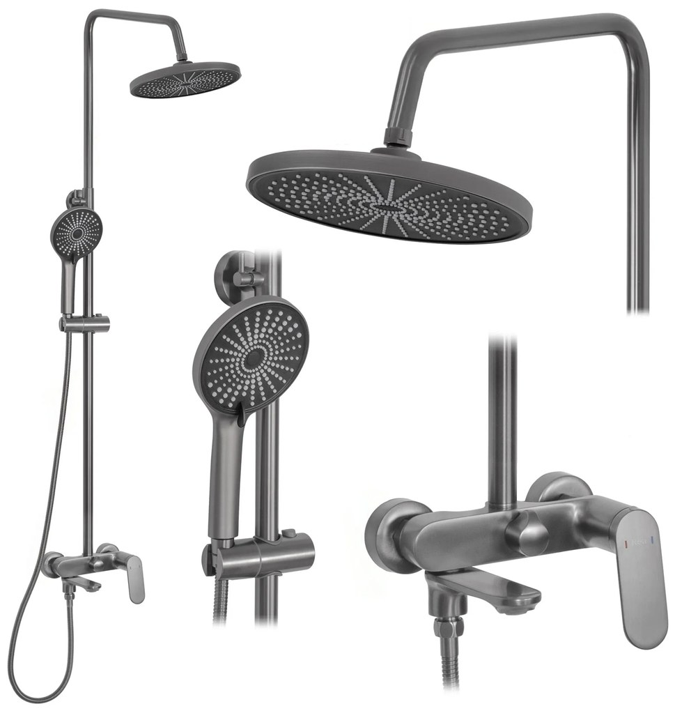 Set doccia REA Marco Gun Grey