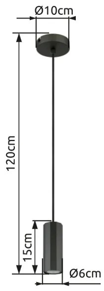 Globo 57918H - Lampadario a sospensione con filo JAMES 1xGU10/25W/230V