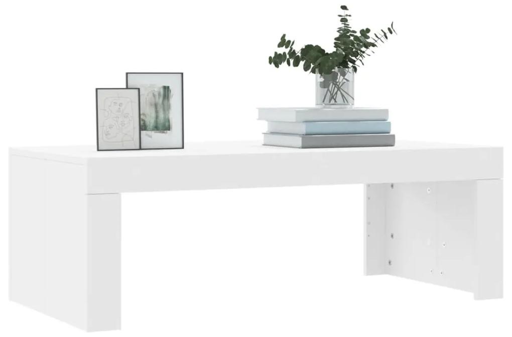 Tavolino da salotto bianco 102x50x36 cm in legno multistrato