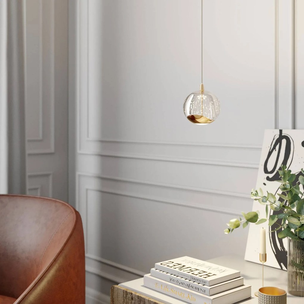 Lucande Lampada a sospensione LED Hayley, 1 luce, oro