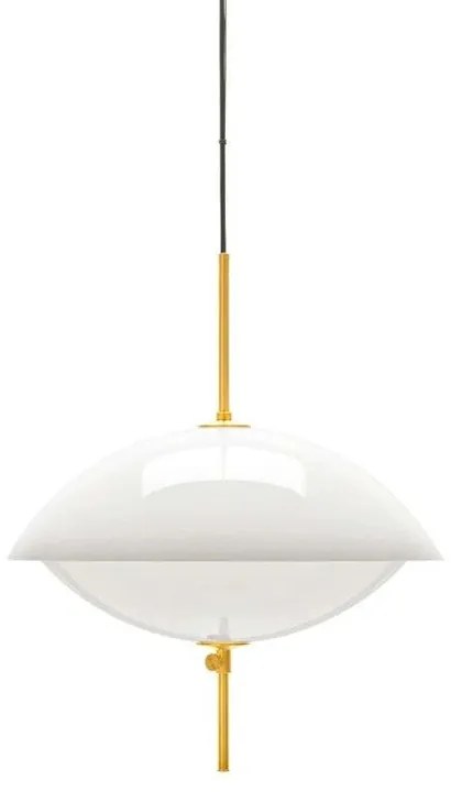 Fritz Hansen - Clam Lampada a Sospensione Ø440 Opal/Brass Fritz Hansen