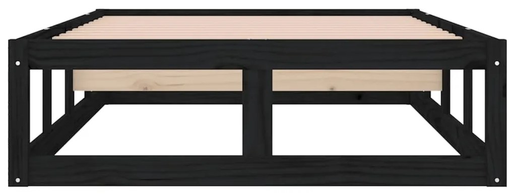 Giroletto Nero 90x190 cm Single in Legno Massello