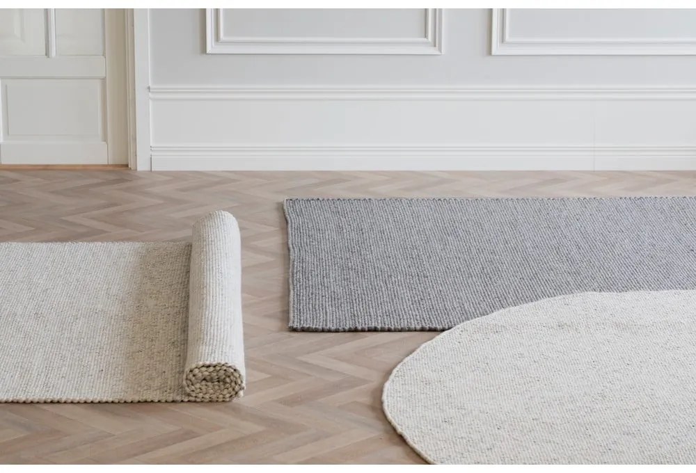 Tappeto in lana grigio 290x200 cm Auckland - Rowico