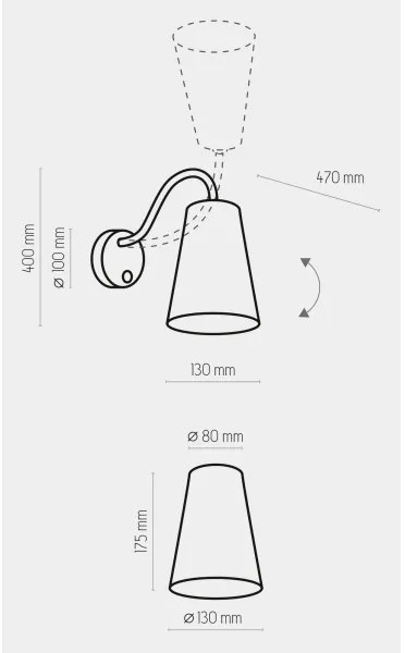 Lampada da muro per bambini  WIRE COLOUR 1xE27/15W/230V