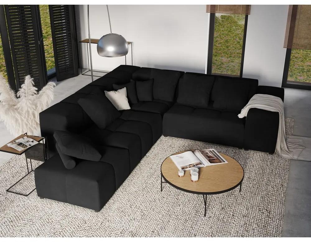 Cuscino in velluto nero per divano componibile Rome Velvet - Cosmopolitan Design