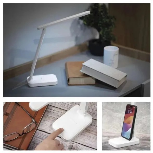 LED Lampada da tavolo ricaricabile dimmerabile LED/5W/3,7V 3000K/4000K/6500K 800mAh bianco