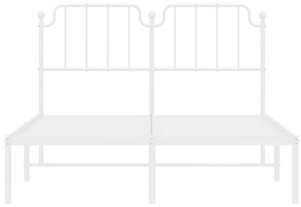 Giroletto con testiera metallo bianco 140x190 cm