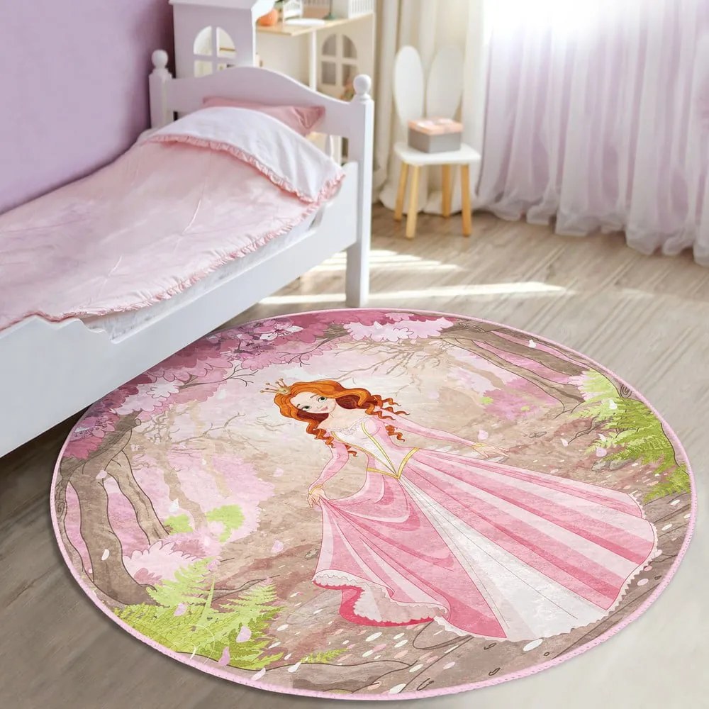 Tappeto rosa per bambini ø 120 cm Comfort - Mila Home