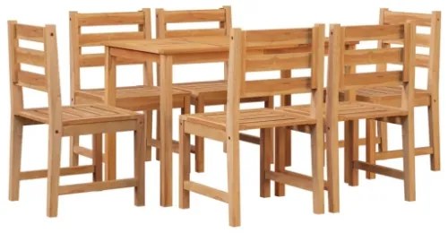 Set da Pranzo da Giardino 7 pz in Legno Massello di Teak