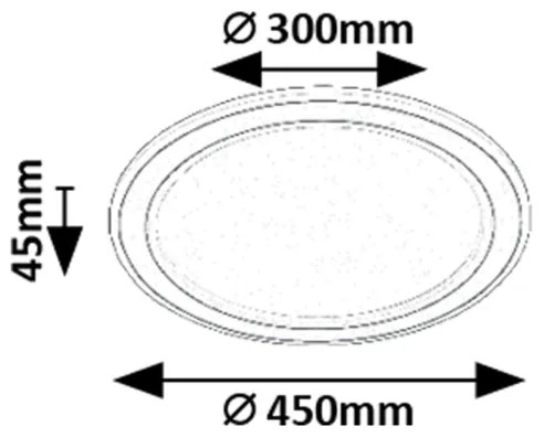 Rabalux 71406 - Plafoniera da soffitto LED dimmerabile GOLWEN LED/22W/230V 3000-6500K + telecomando