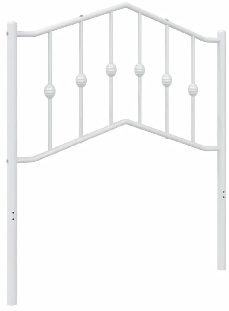 Testiera in metallo bianco 80 cm